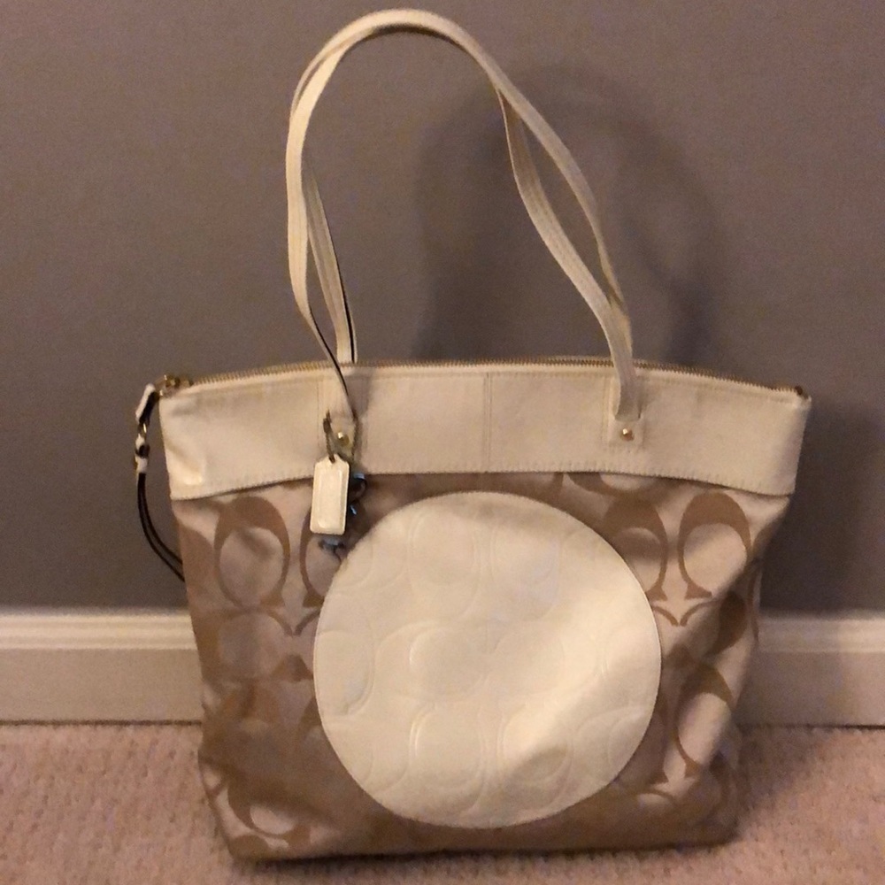 Authentic Coach Laura Purse White